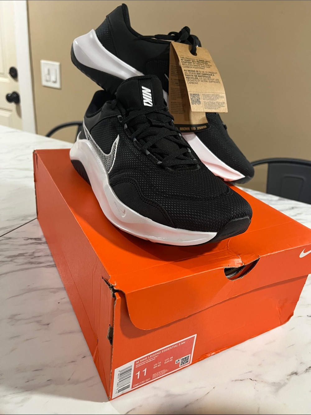 Nike Legend Black and White Men's Athletic Trainers